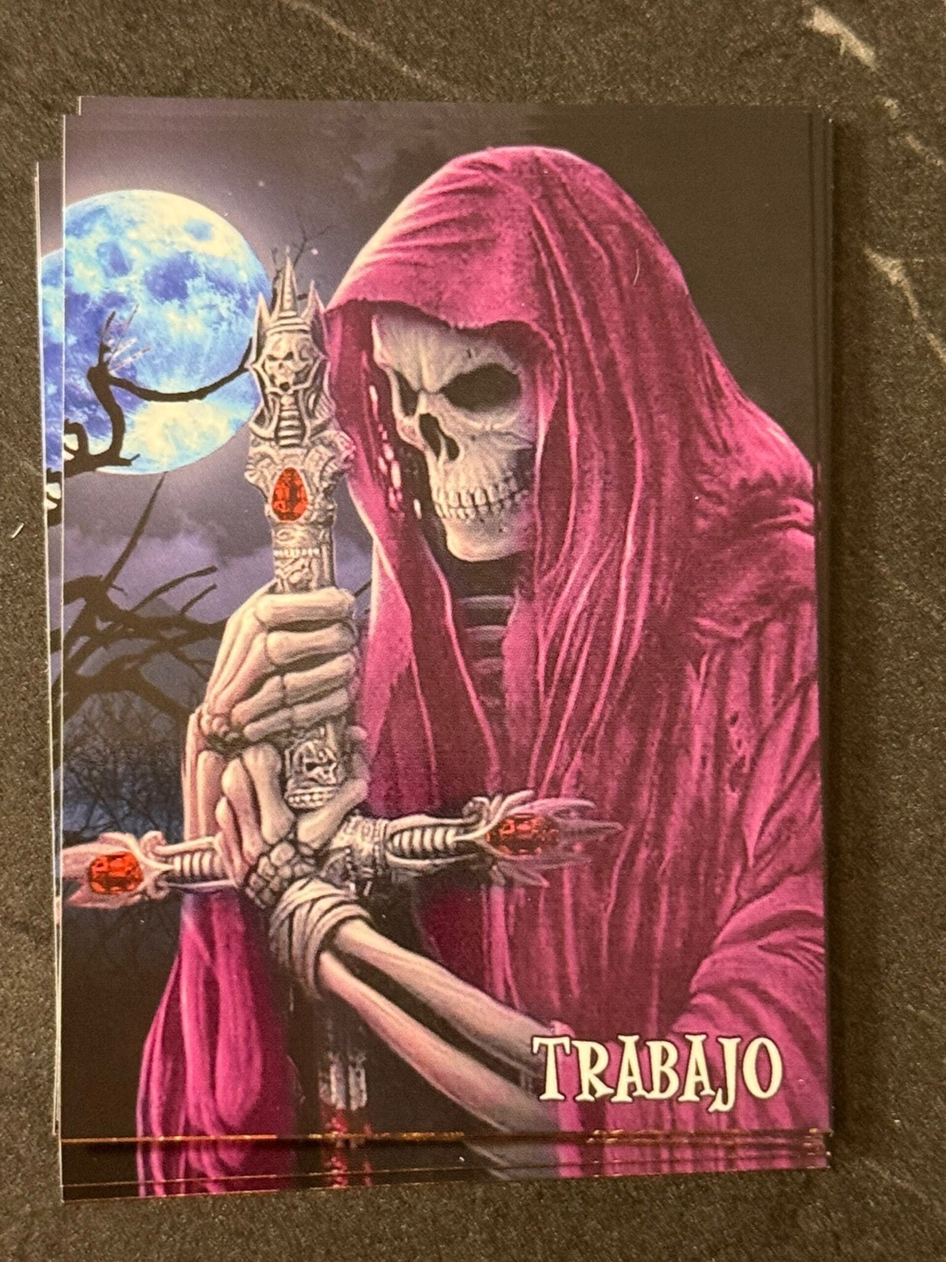 Estampita Santa Muerte Trabajo - 1