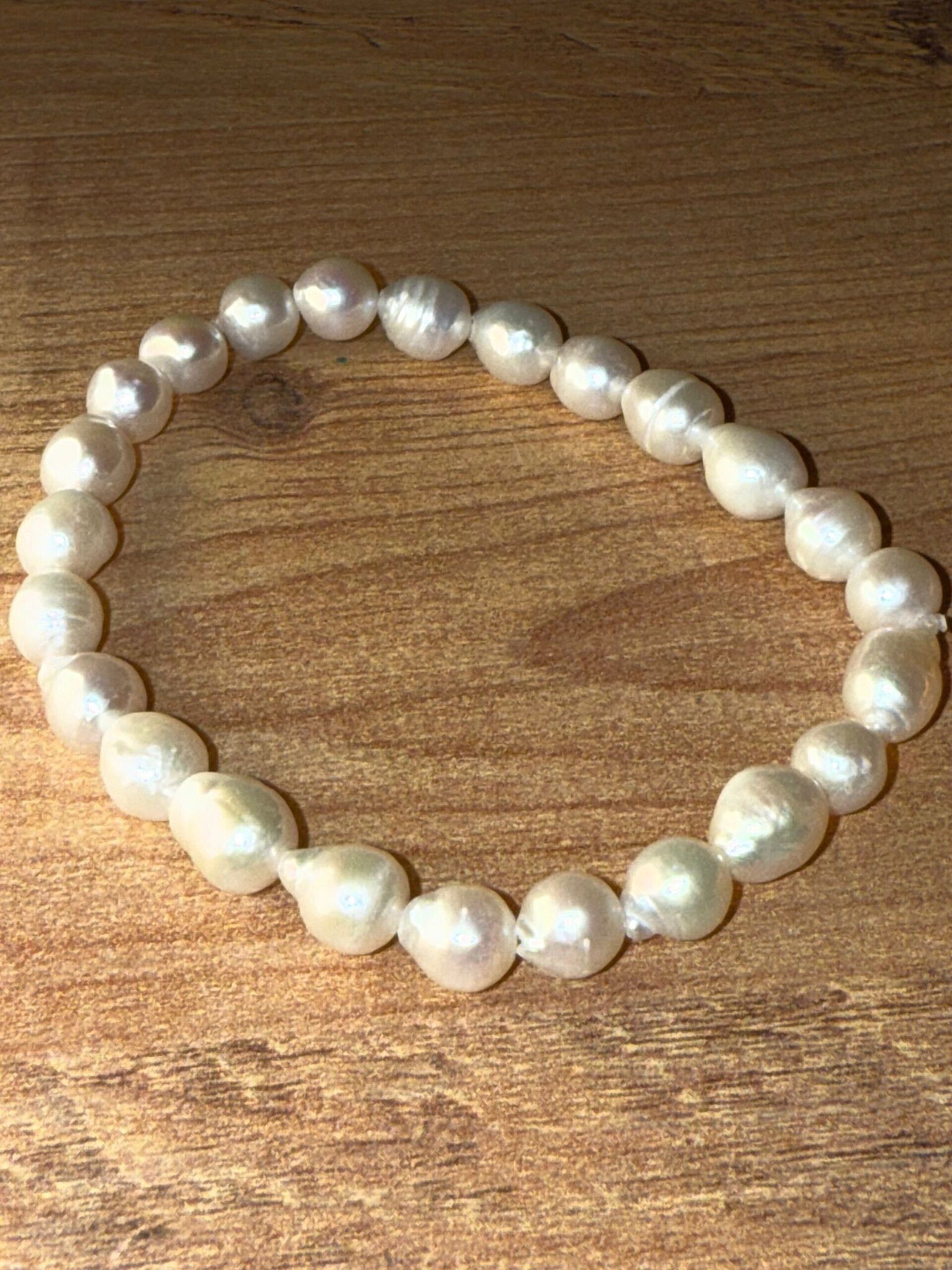 Pulsera perla de río 6mm - 1