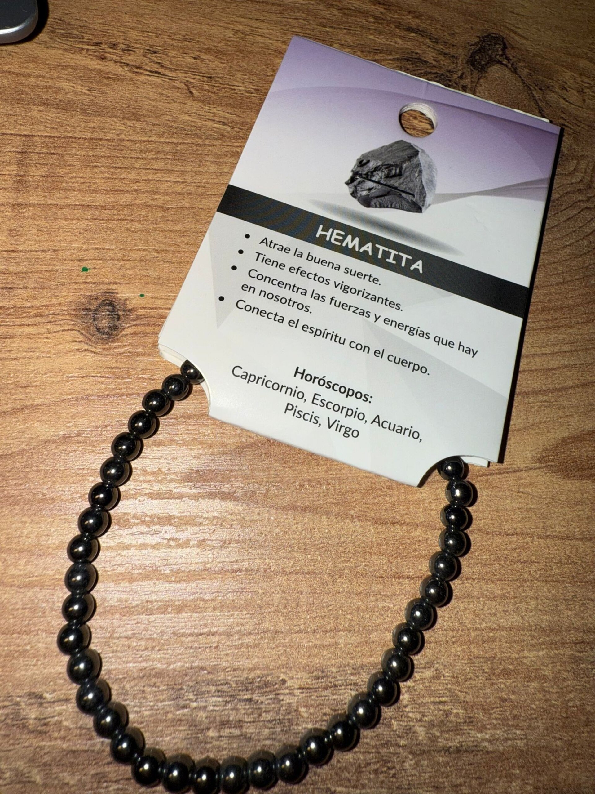 Pulsera Hematita 4mm - 1