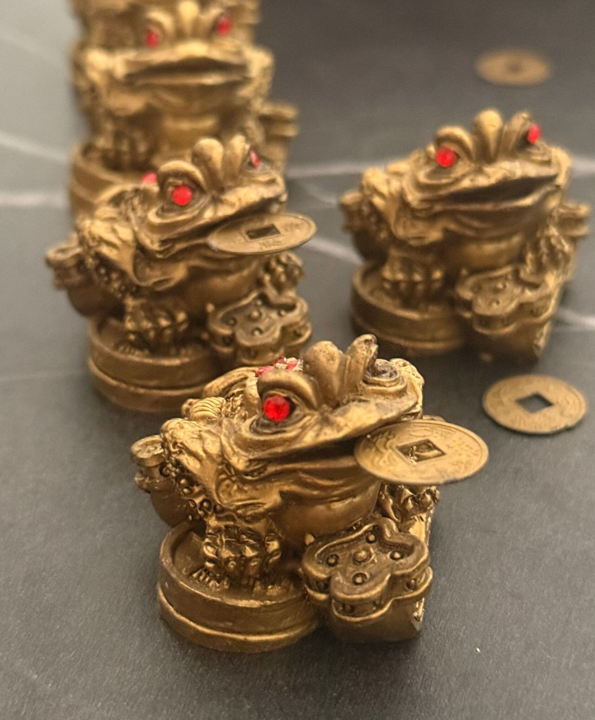 Rana de la prosperidad con moneda 35mm - 1