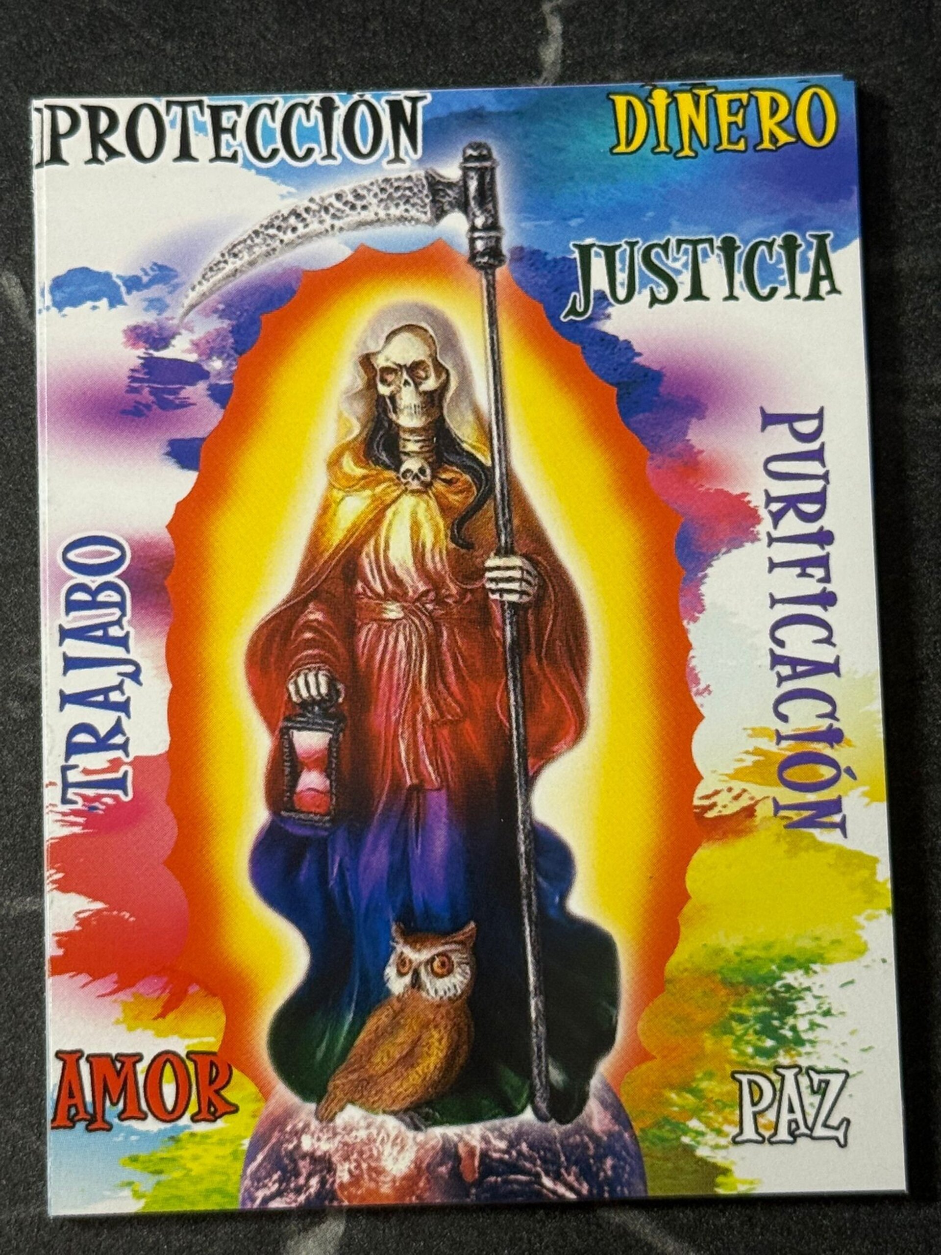 Estampita Santa Muerte 7 Potencias - 1